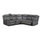 Barcelona L Shaped Electric Power Reclining 5 Seater Corner Sofa Grey Recliner