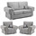 Milan 3 piece sofa suite scatter back chesterfield cheap 3 piece sofa set 2 seater armchair Full back