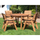 4 Seater Wooden Circular Table Set