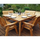 8 Seater Square Table Bench Set Outdoor Seating Area