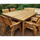 Eight Seater Square Table Chair Bench Set Outdoor Seating