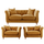 Elsie Velvet Chesterfield Plush Velvet 3 Piece Sofa Suite 2 + 1 + 1