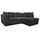 paris l shaped boucle charcoal fabric 4 seater
