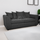 Paris Boucle Fabric 3 Seater Sofa - Scatter