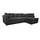 Paris 5 seater long l shaped corner sofa boucle charcoal