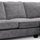 Nebraska Slate 5 Seater Corner Sofa Full Back