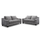 Nebraska 3 and 2 sofa suite grey slate full back cheap set