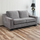 Nebraska Slate Fabric 3 Seater Sofa