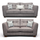 Ariana soft leather like fabric taupe 3 and 2 sofa suite