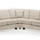 Nebraska Beige 5 Seater Corner Sofa Full Back