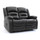 Arlo Black Leather 2 reclining sofa recliner, Manual couch