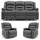 Arlo Grey 3 Piece Electric Reclining Sofa Suite 3 2 1 Drinks Tray Cup Holders Smart USB Charging
