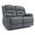 Arlo grey fabric 2 seater electric reclining sofa recline recliner usb charging smart