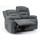 Arlo Grey Fabric Electric Reclining Sofa Suite 3 + 2 USB + Drinks Tray