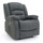 Arlo Grey Fabric Electric Reclining Armchair Single Seater USB Charging -C Storage Pocket