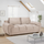 Zura Plush Fabric Large 2 Seater Sofa