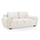 Zura Plush Fabric Large 2 Seater Sofa