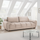Zura Plush Velvet Large 3 Seater Sofa