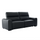 Belleza Genuine Leather Electric Reclining 3 Seater Sofa Black