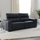 Belleza Genuine Leather Electric Reclining 3 Seater Sofa Black