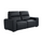 Belleza Genuine Leather Electric Reclining 3 + 2 Sofa Suite Black