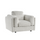 bali beige chenille fabric textured chunky modern high street single seater armchair living room seating