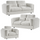 Bali 3 Piece Sofa Suite Chenille Modern 3 + 2 + 1 Beige or Grey