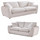 Berti Sofa Suite Fabric Sofa Beige or Grey