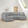 California Boucle Beige or Grey U shaped 6 Seater Sofa