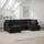 California Plush Velvet Beige, Black or Grey U shaped 6 Seater Sofa