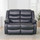Cortland Leather Look Manual Reclining Sofa Suite 3 + 2