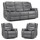 Orlando Leather Look Electric Reclining 3 Piece Sofa Suite 3 + 1 + 1