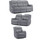 Orlando Grey Fabric 3 Piece Electric Reclining Sofa Suite 3 + 2 + 1