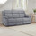 Orlando Grey Fabric 3 Seater Electric Reclining Sofa