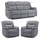 Orlando Grey Fabric 3 Piece Electric Reclining Sofa Suite 3 + 1 + 1