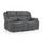Harlow Graphite Grey Fabric Electric Reclining 2 Seater Sofa