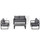 4 Seater Aluminium Garden Furniture Set with Coffee Table