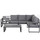 Aluminium Charcoal L Shaped RHF Outdoor Sofa + Coffee Table