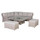 Outdoor Rattan Corner Sofa Set with Rising Fire Pit Table