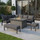 Outdoor Aluminium Corner Sofa Set with Fire Pit Table Left Hand Facing