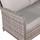 Grey Rattan Garden Corner Sofa Set with Rising Table & Cushions