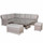 Left Hand Rattan Garden Corner Sofa Set with Rising Table