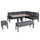Outdoor Aluminium Corner Sofa Set with Rising Dining Table Right Hand Facing