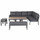 Outdoor Aluminium Corner Sofa Set with Rising Dining Table Right Hand Facing