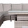 Outdoor Rattan Corner Sofa Set with Rising Dining Table