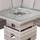 Grey Rattan Garden Corner Sofa Set with Rising Fire Pit Table