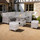 Grey Rattan Garden Corner Sofa Set with Rising Fire Pit Table