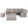 Rattan Garden Right Hand Corner Sofa Set with Rising Fire Pit Table
