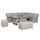 Rattan Garden Right Hand Corner Sofa Set with Rising Fire Pit Table
