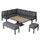 Outdoor Aluminium Corner Sofa Set with Rising Dining Table Left Hand Facing